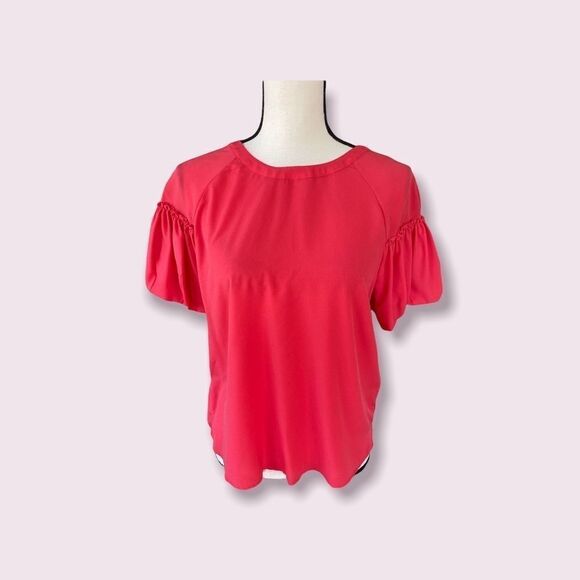 ‎French Connection Crepe Puff Sleeve Blouse - Picture 13 of 13